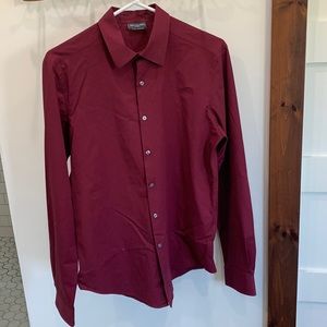 Men’s dress shirt- maroon on color